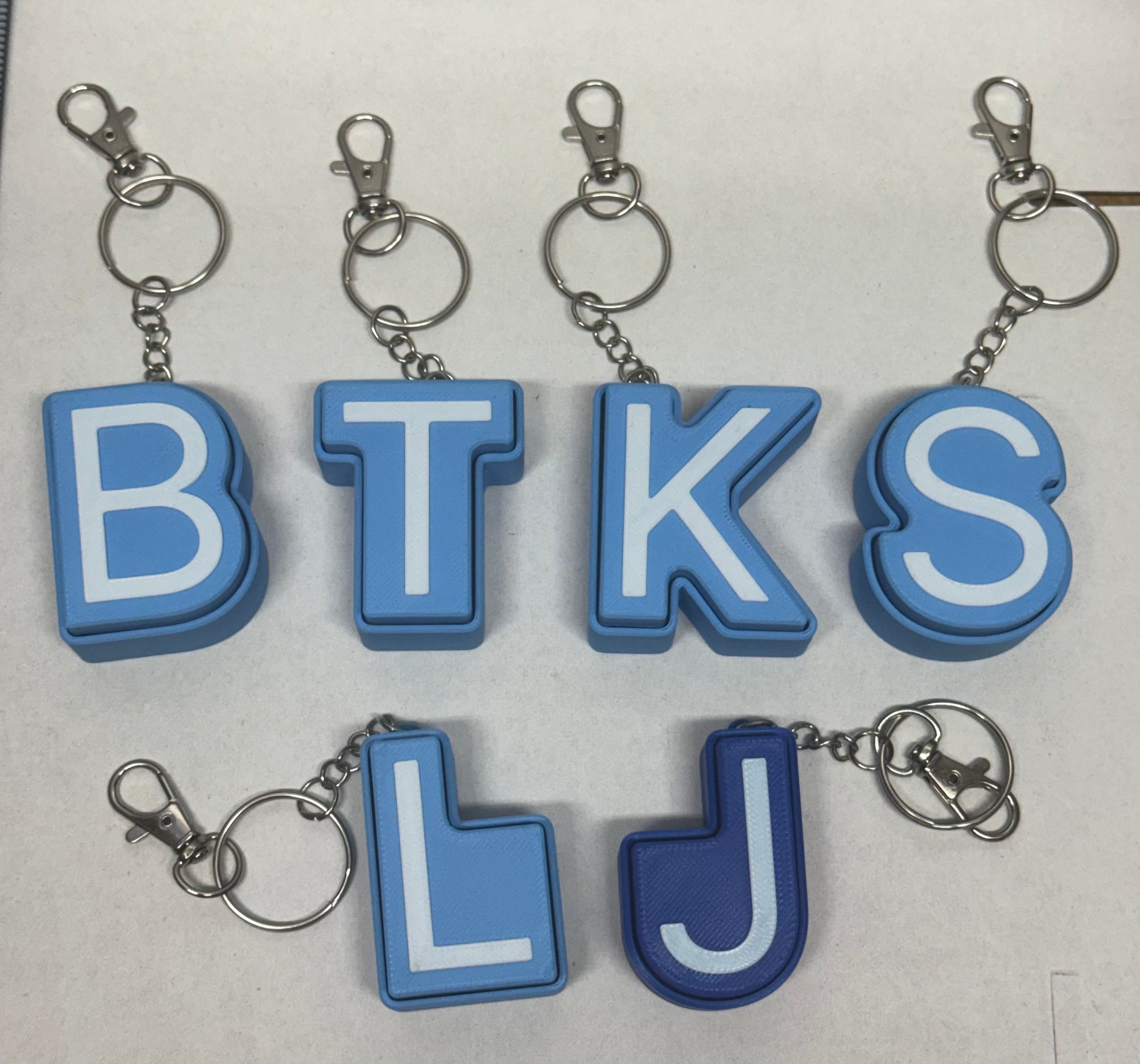 Letter Fidget Clickers Keychain / Backpack Charms