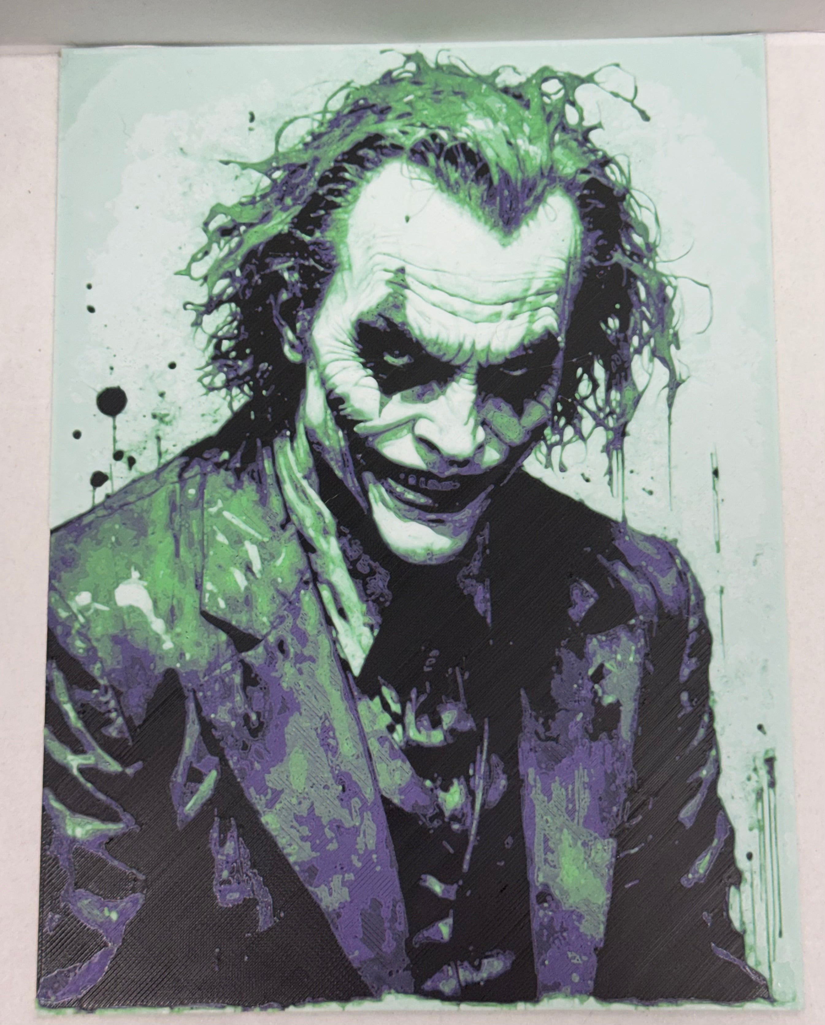 Joker Heath Ledger Color - 3D Printed (Painting)