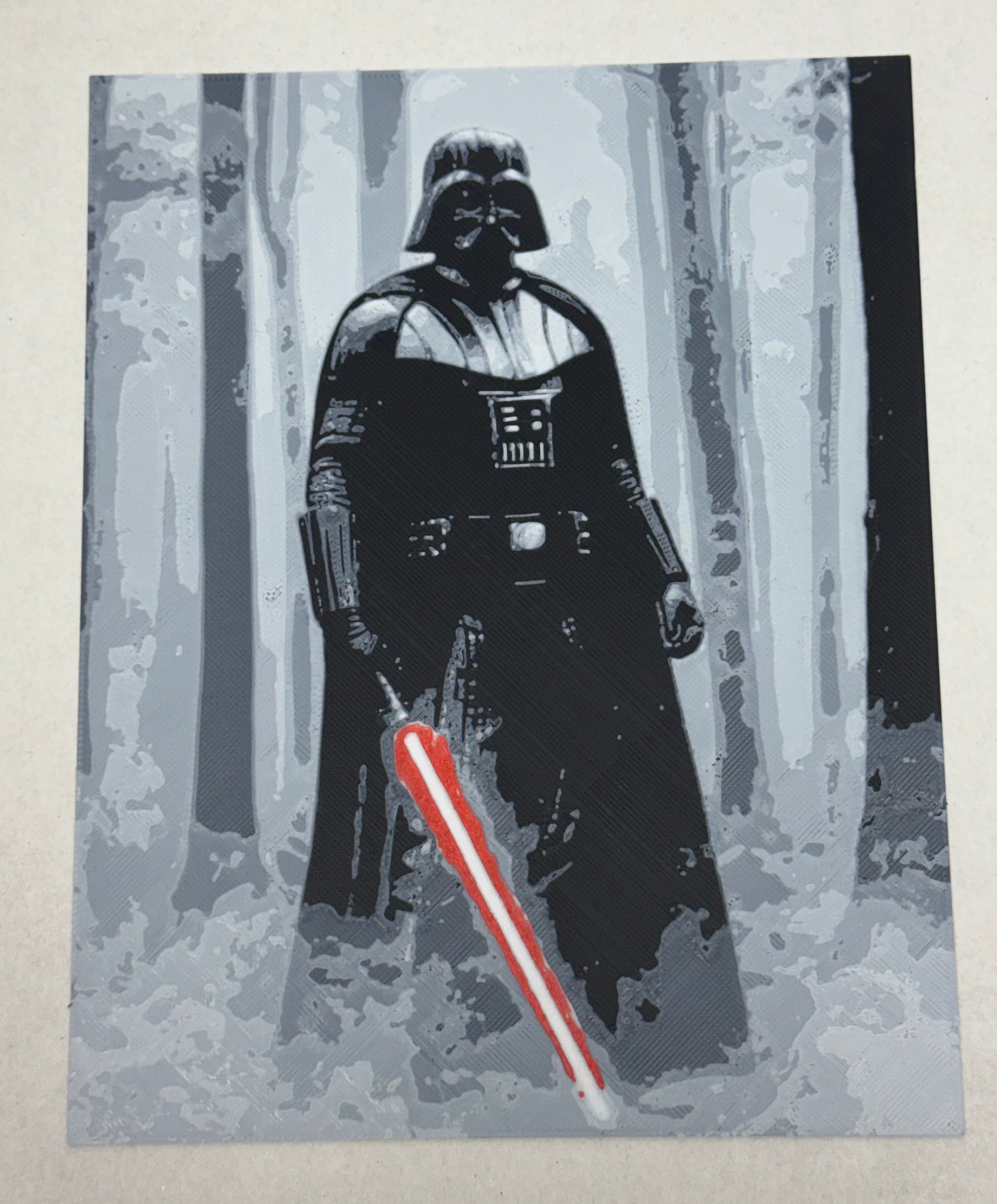 Darth Vader Red Lightsaber - 3D Art Print