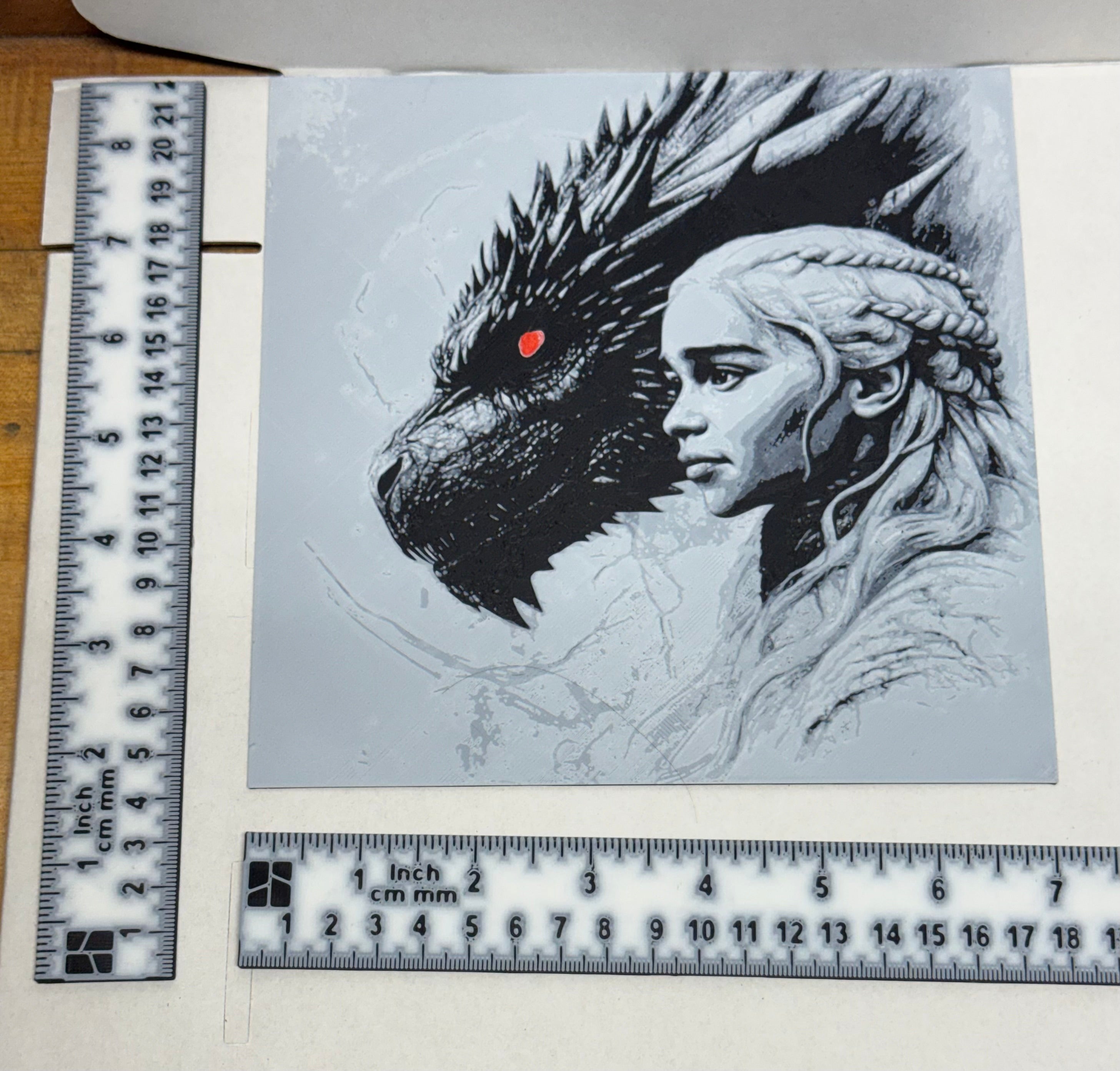 Daenerys and Dragon Game of Thrones - 3D Art Print