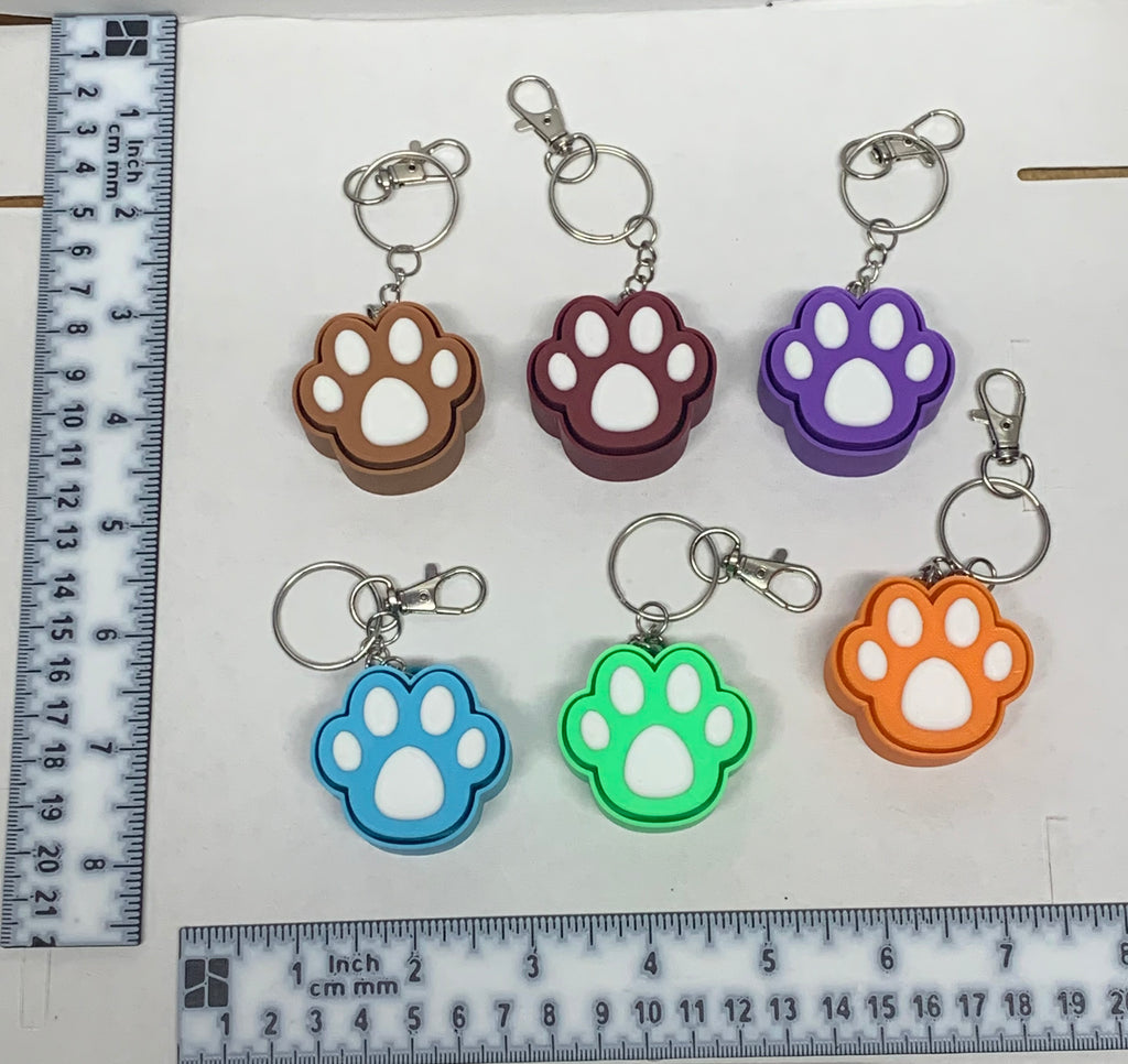 Paw Print Fidget Clicker Keychain