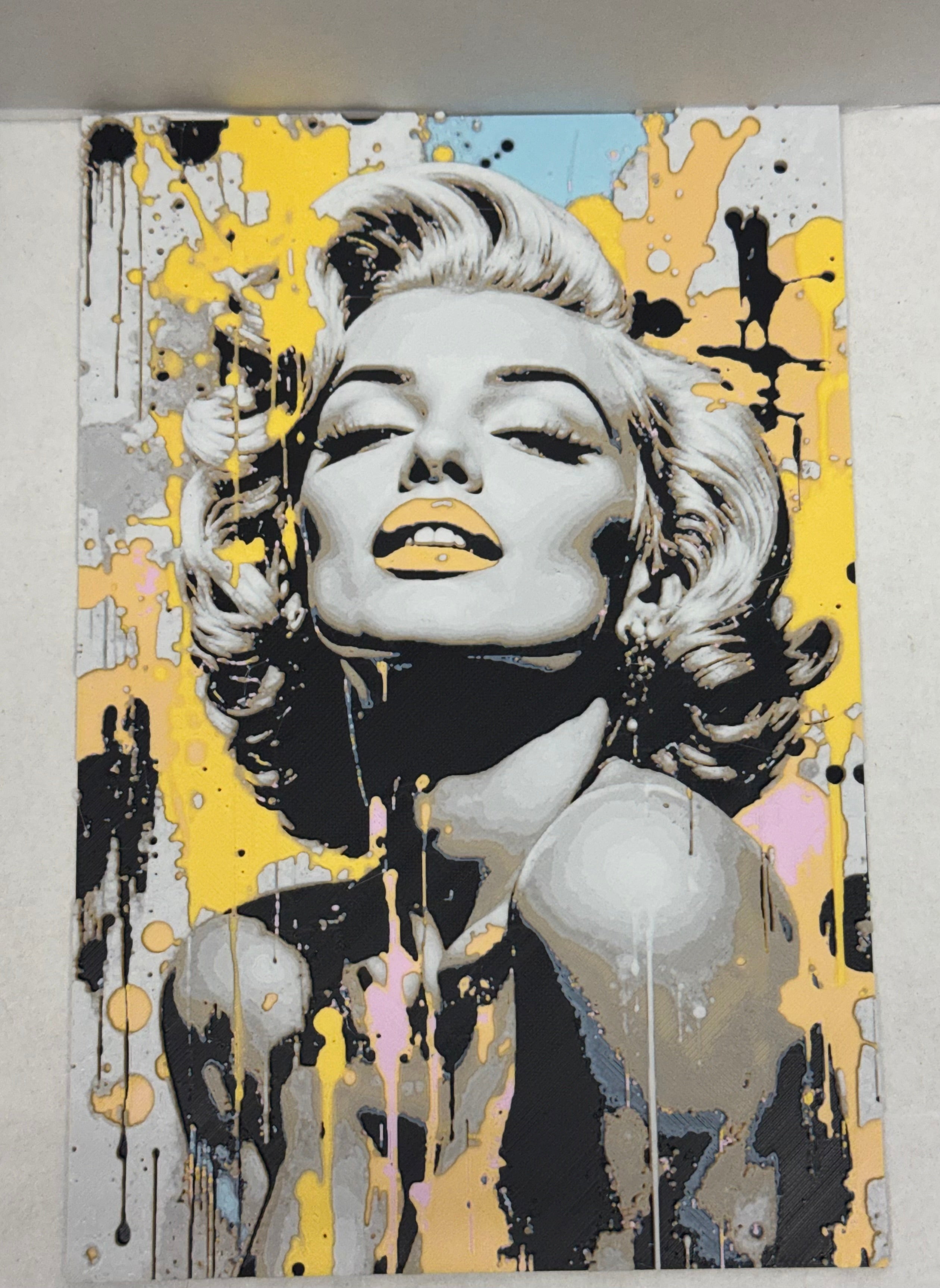 Marilyn Monroe Pastel - 3D Printed (Painting)