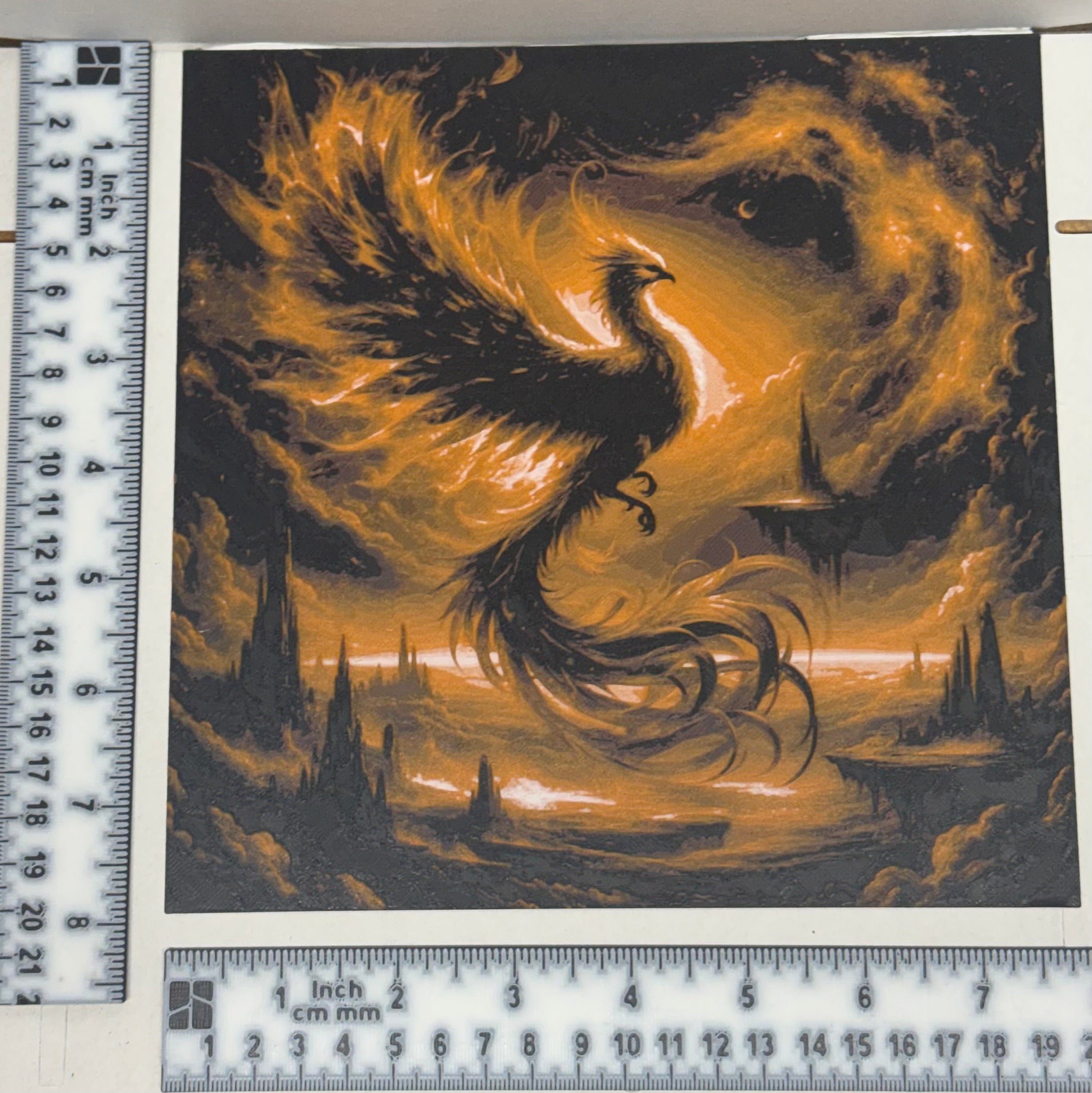 Phoenix with Castles - 3D Printed (Painting)