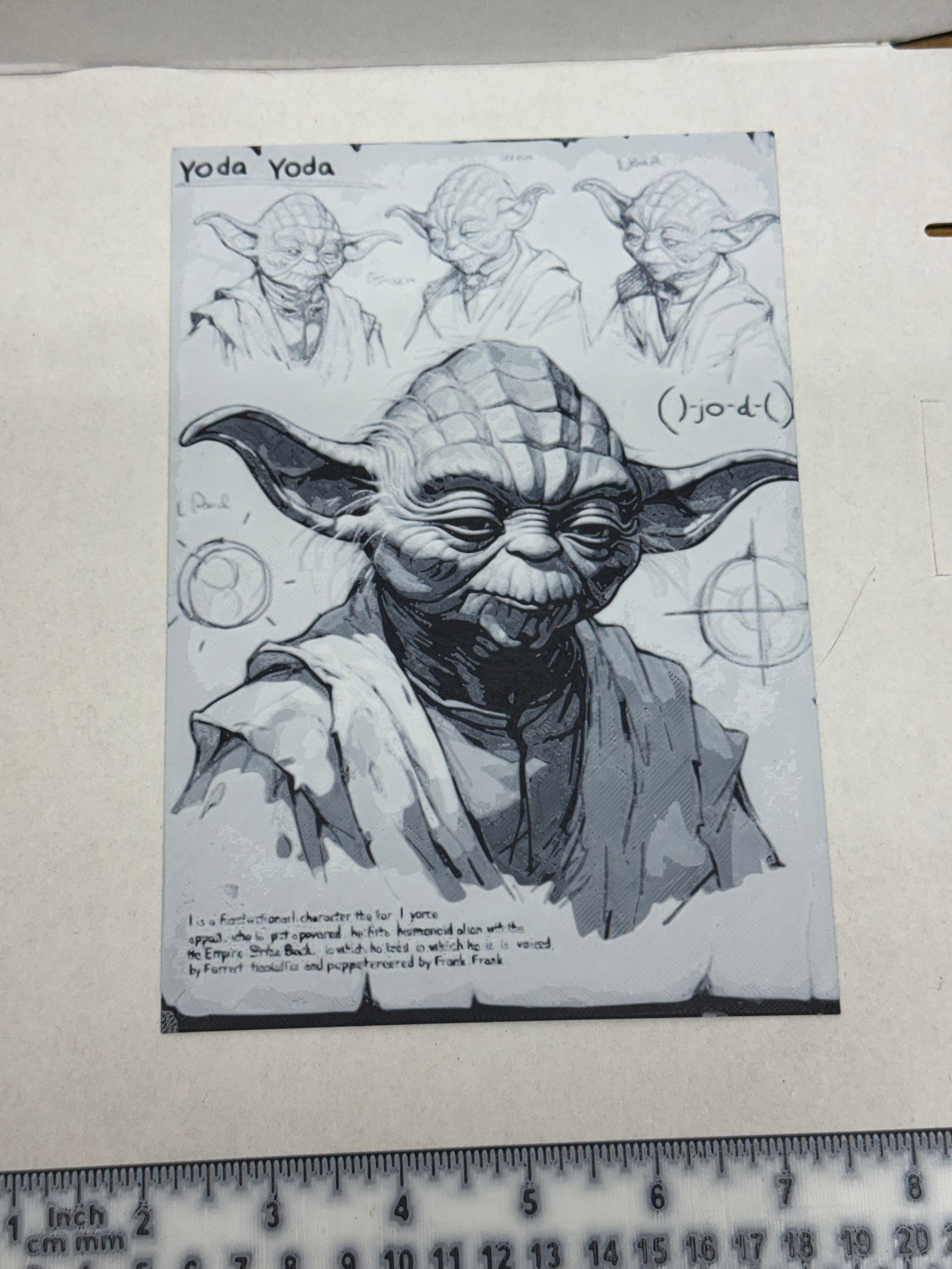 Yoda Star Wars - 3D Art Print