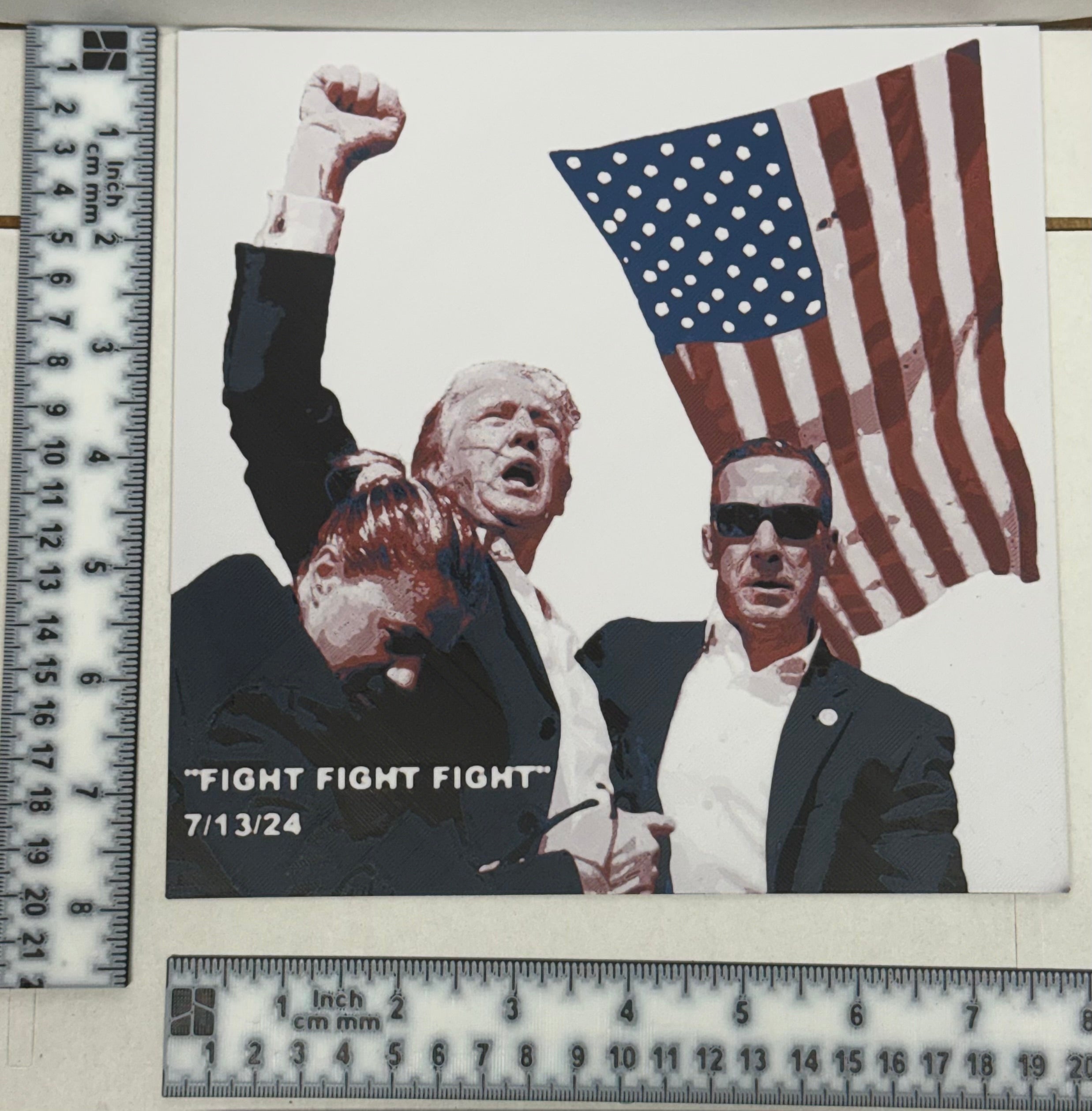 Trump “Fight” - 3D Printed (Painting)