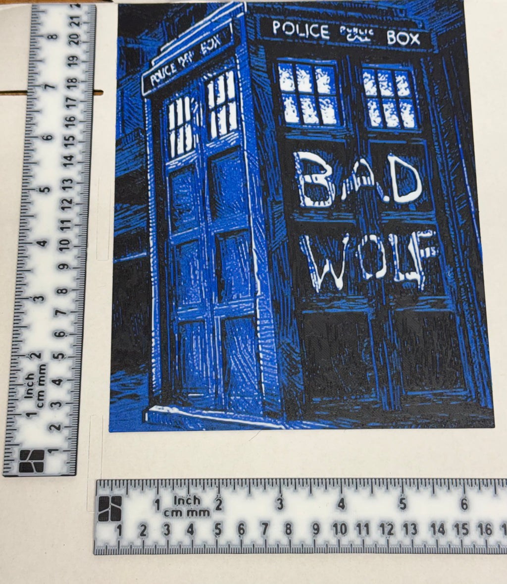 Dr Who TARDIS - 3D Art Print