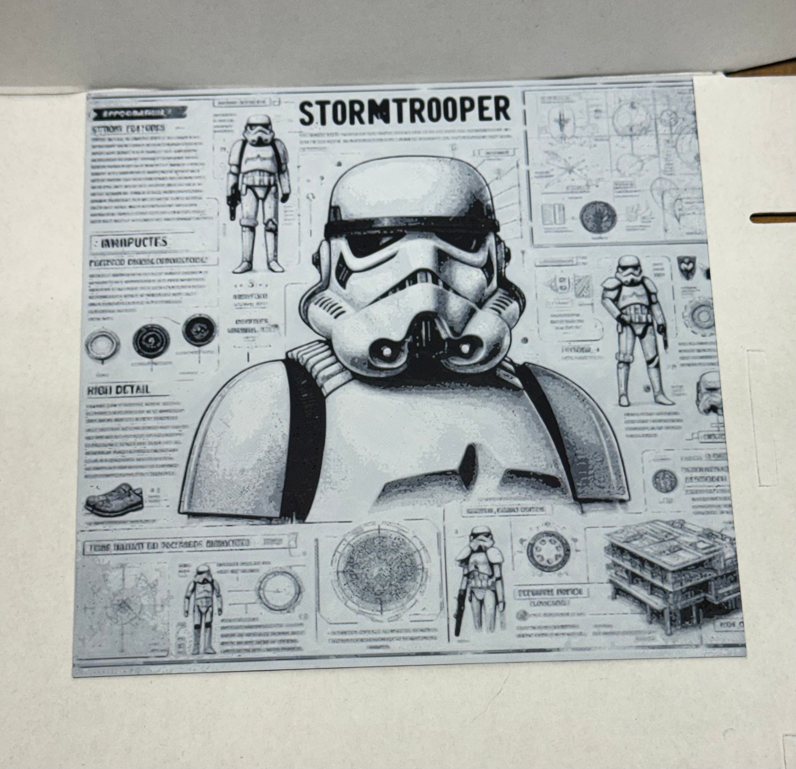 Stormtrooper Blueprint - 3D art print