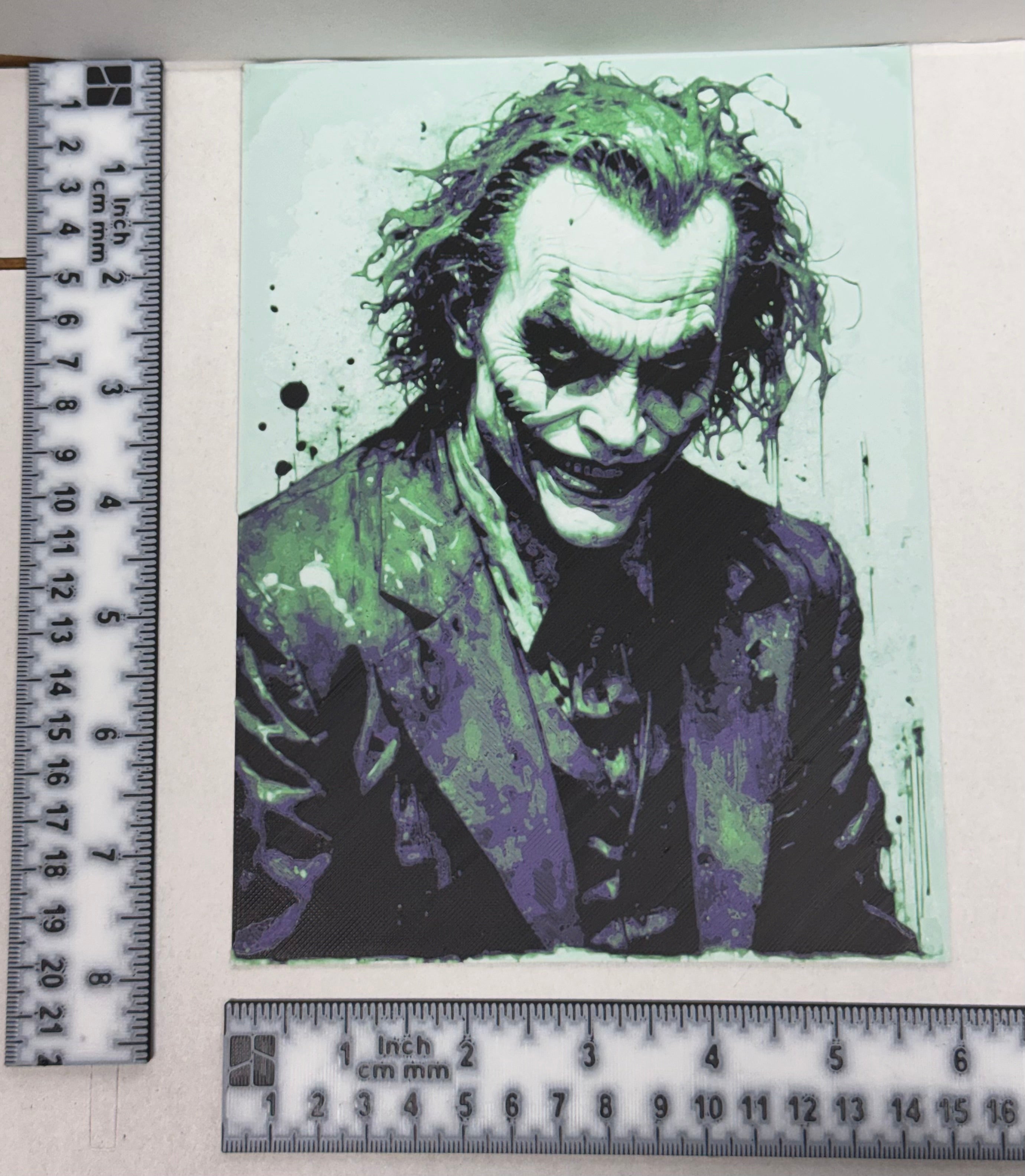 Joker Heath Ledger Color - 3D Printed (Painting)