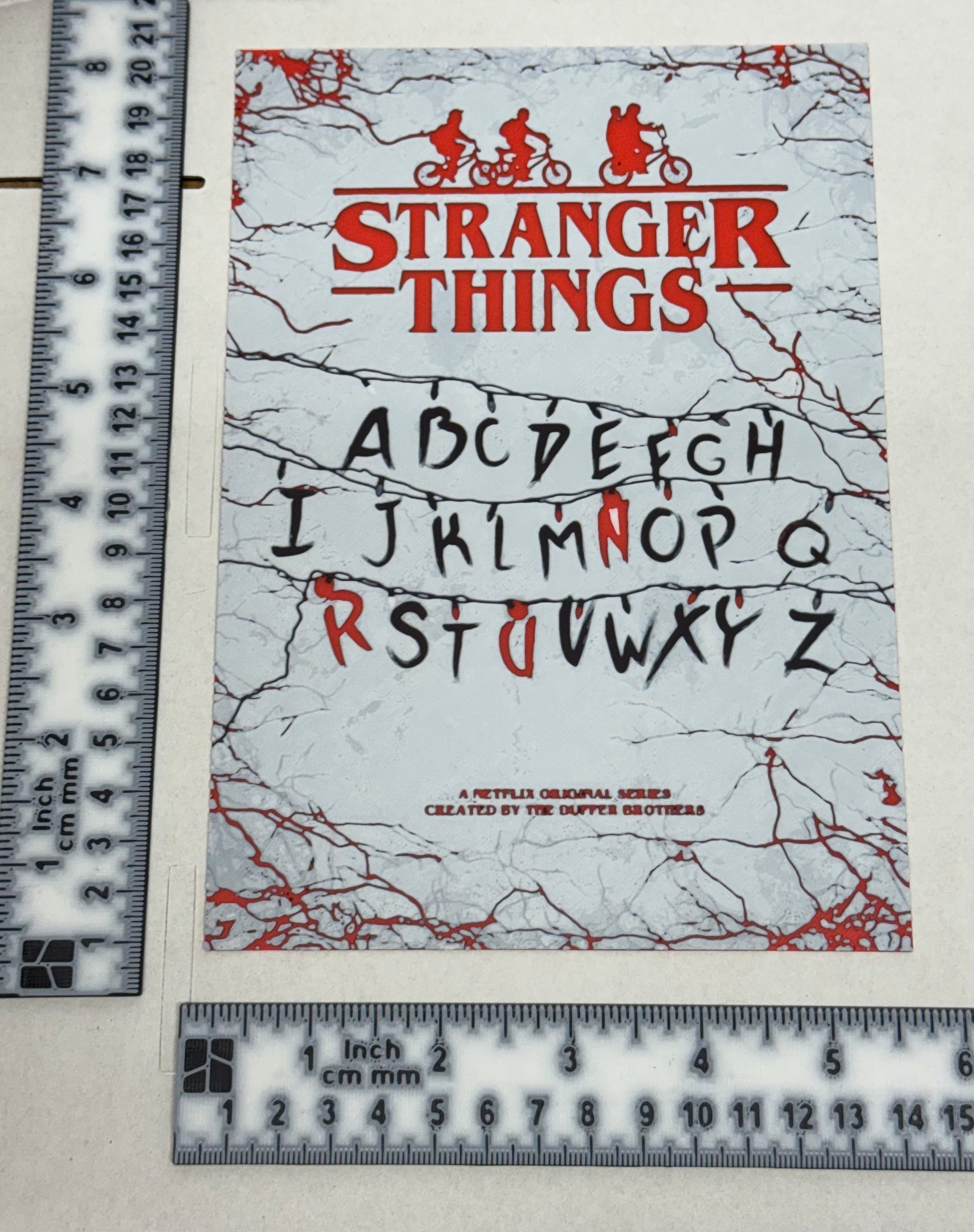 Stranger Things Alphabet Wall - 3D Art Print