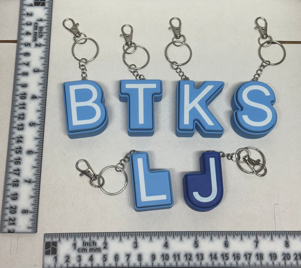 Letter Fidget Clickers Keychain / Backpack Charms