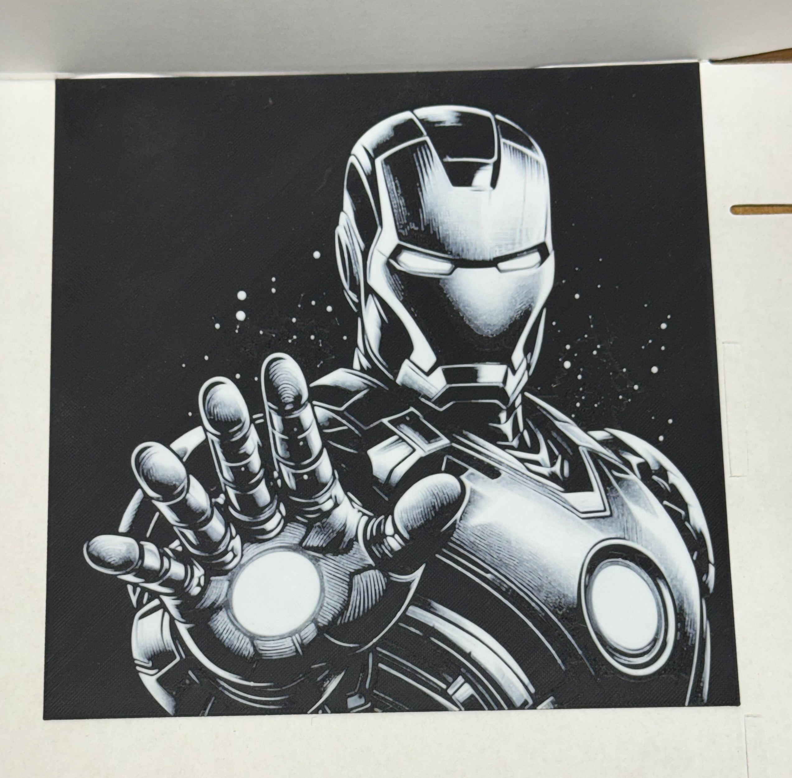 Iron Man B&W - 3D Art Print