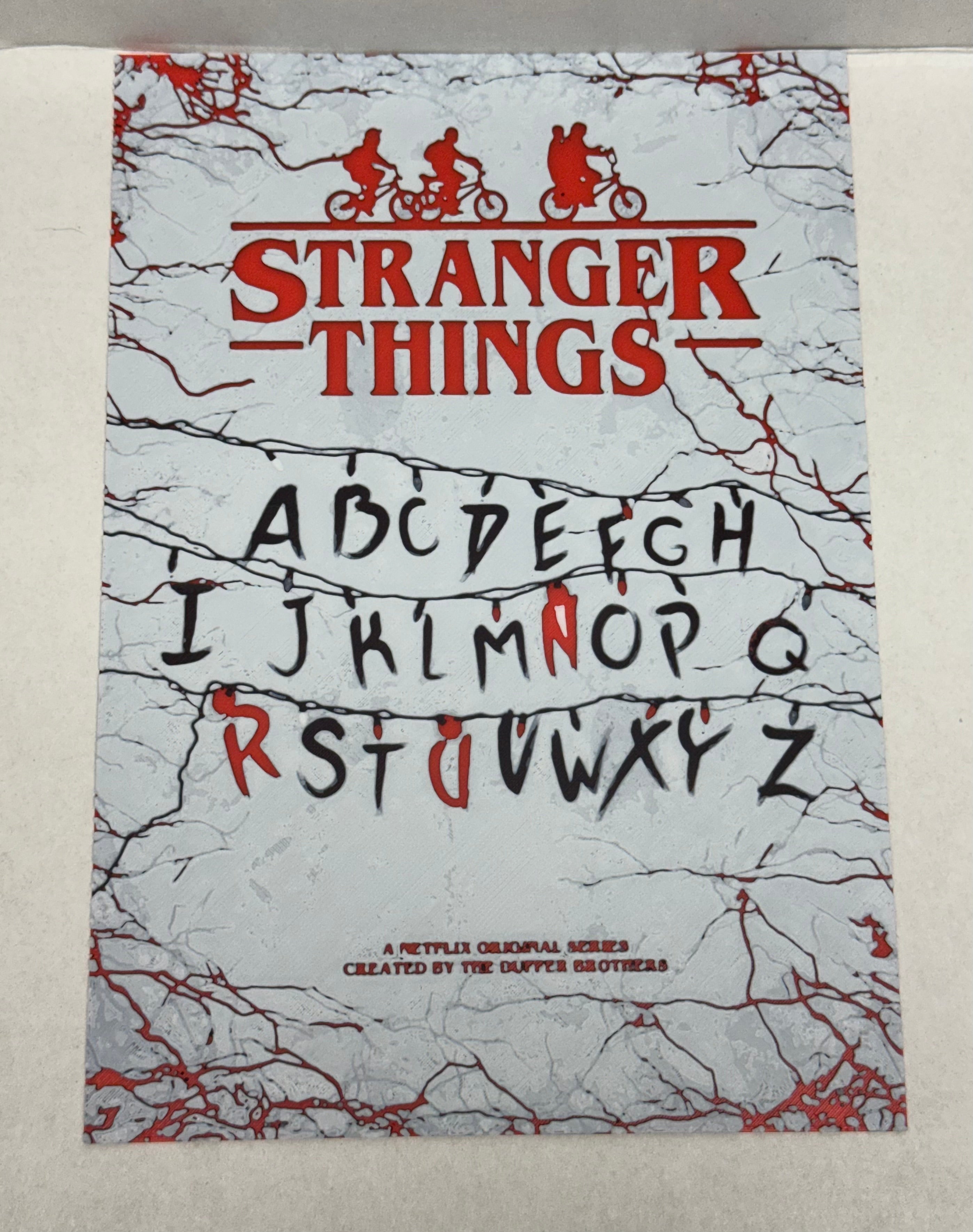 Stranger Things Alphabet Wall - 3D Art Print
