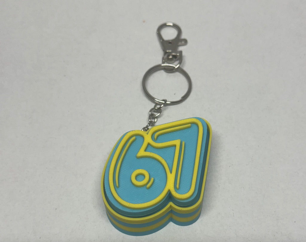 Six-Seven 67 Fidget Clicker Keychain