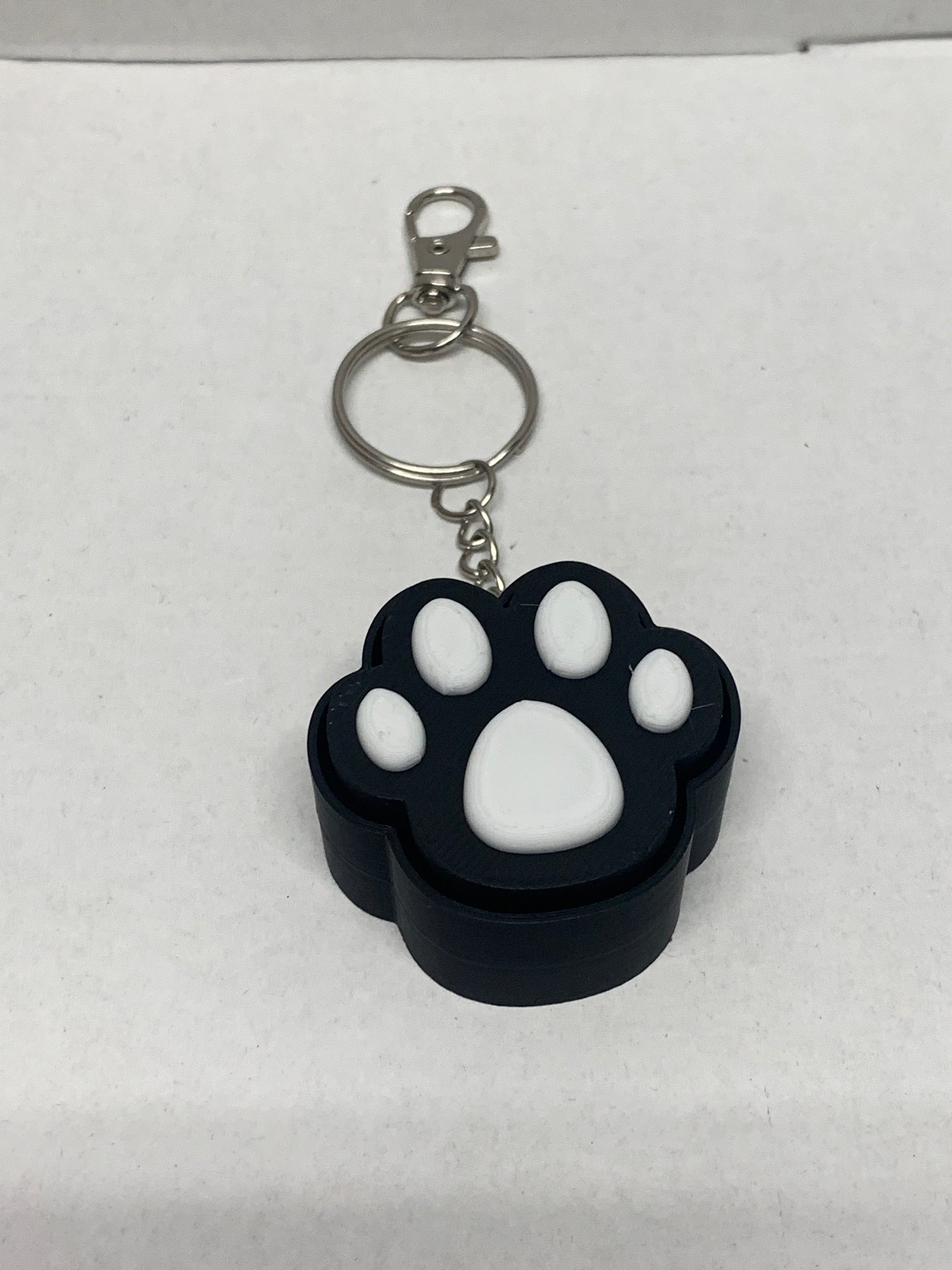 Paw Print Fidget Clicker Keychain