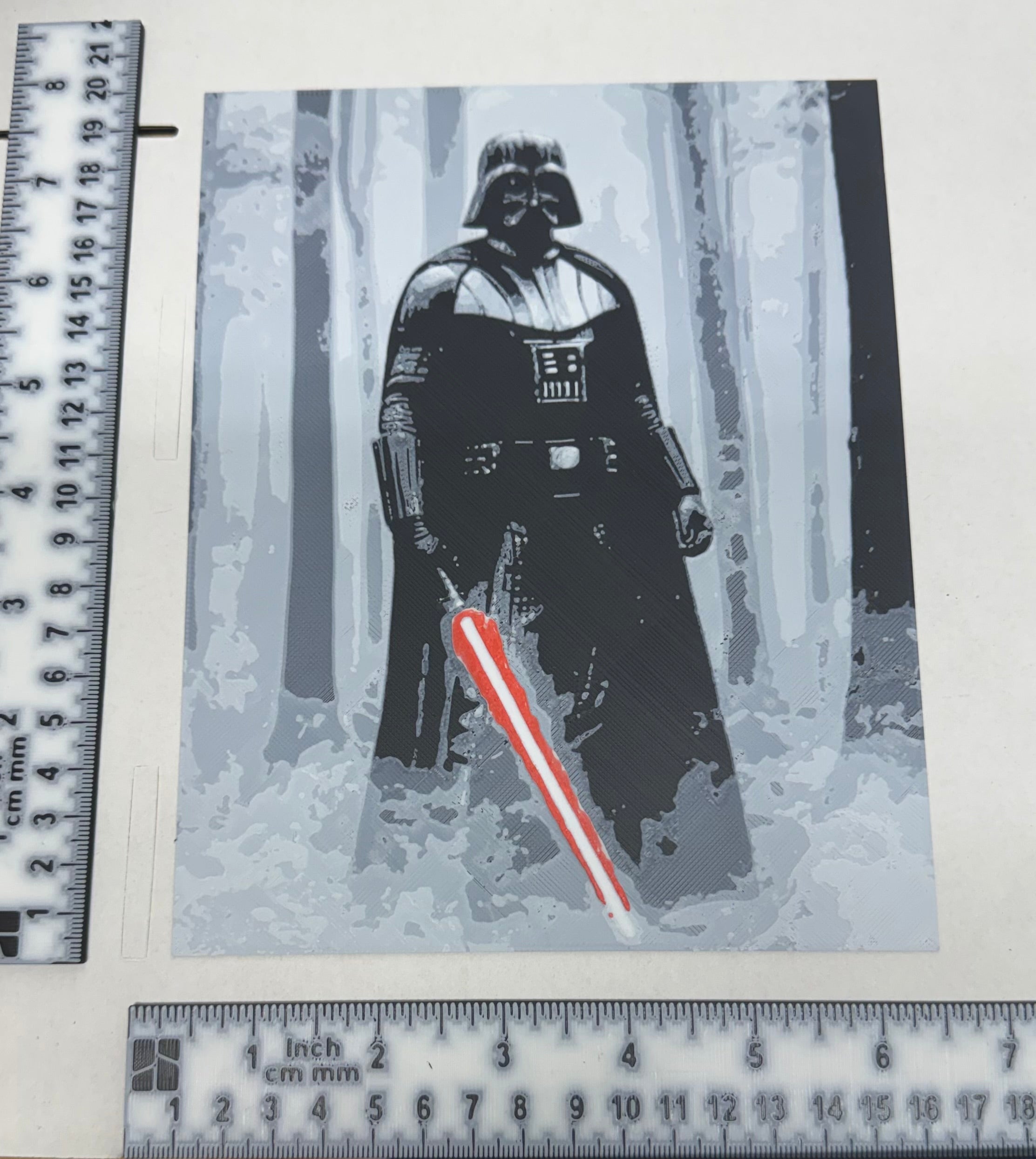 Darth Vader Red Lightsaber - 3D Art Print