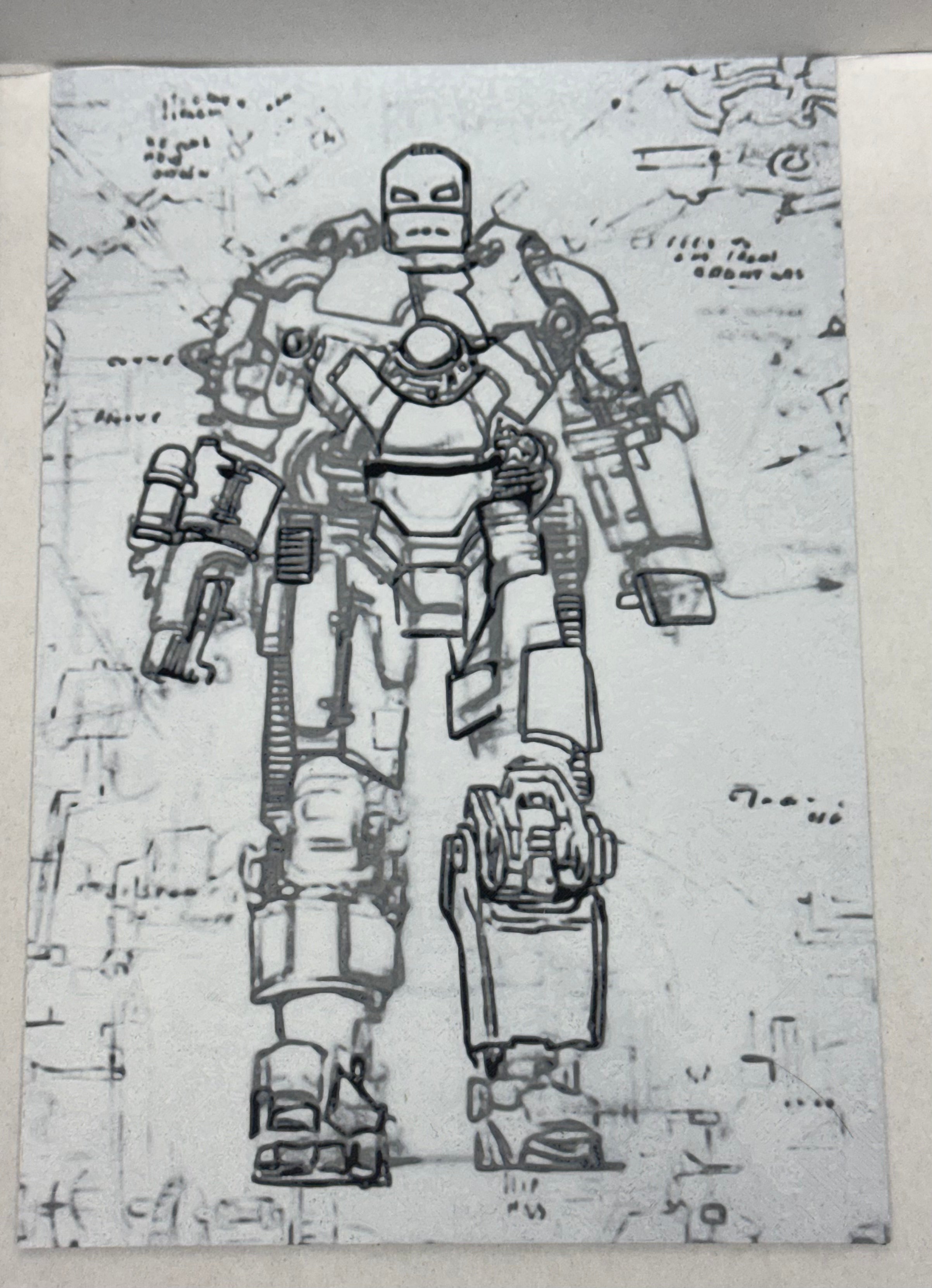 Iron Man MK1 Blueprint - 3D Printed (Painting)