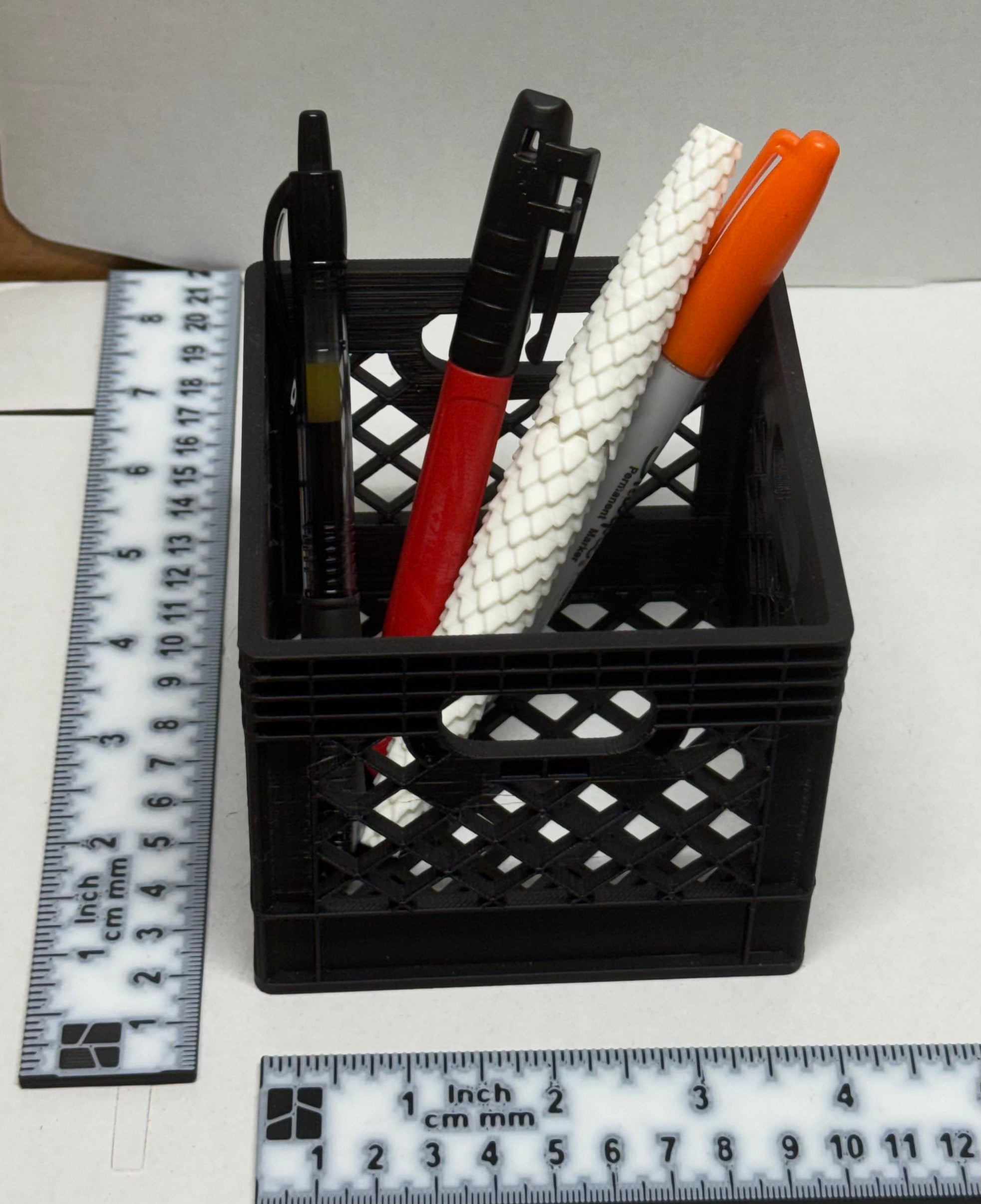Milk Crate Pencil / Pen Holder