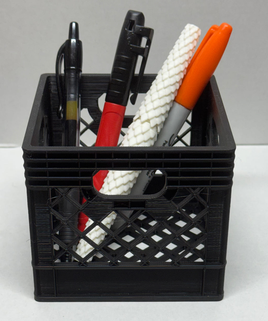 Milk Crate Pencil / Pen Holder
