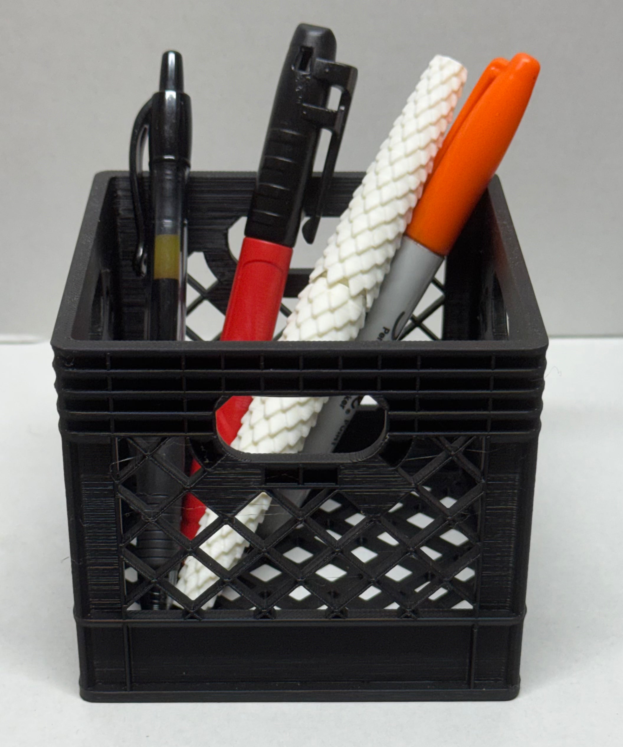 Milk Crate Pencil / Pen Holder