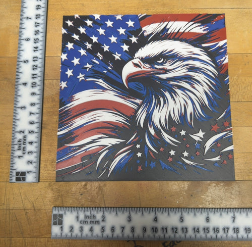 American Flag Bald Eagle - 3D Art Print