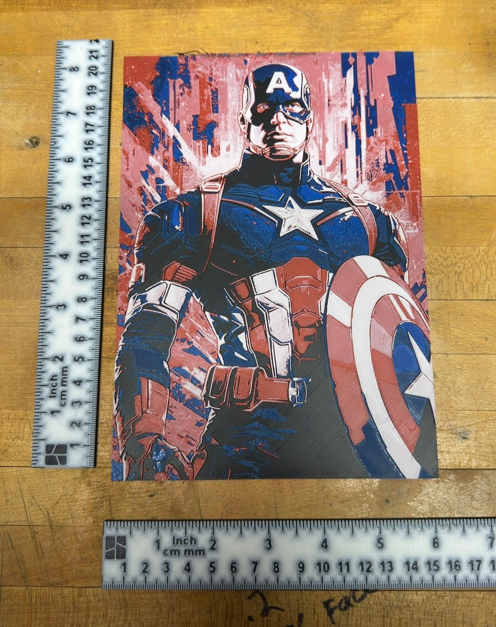 Captain America - 3D Art Print