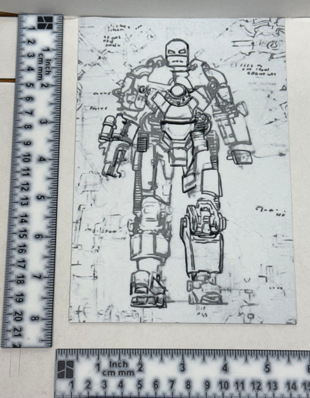 Iron Man MK1 Blueprint - 3D Printed (Painting)