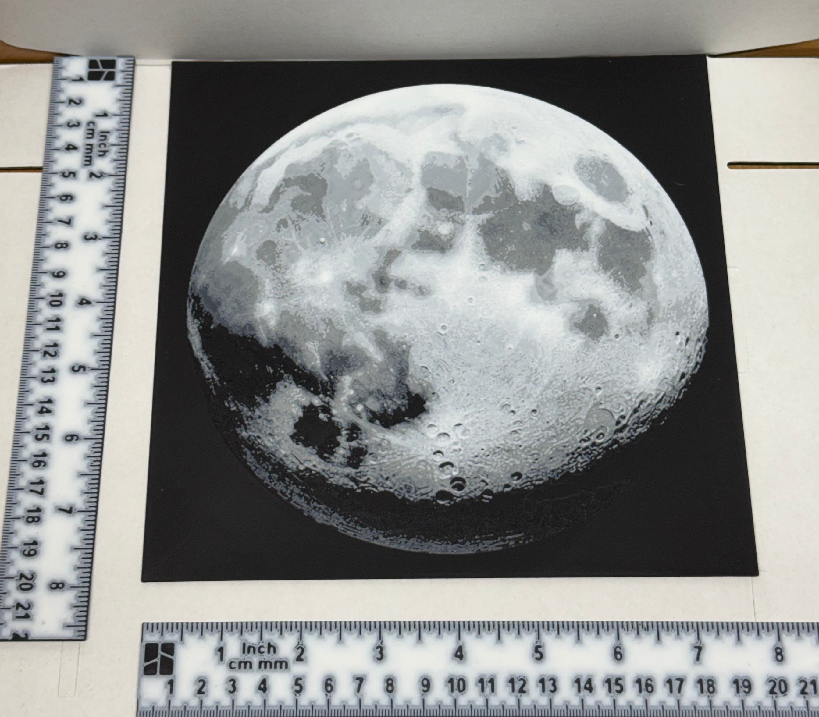 Moon GreyScale - 3D Printed (Painting)