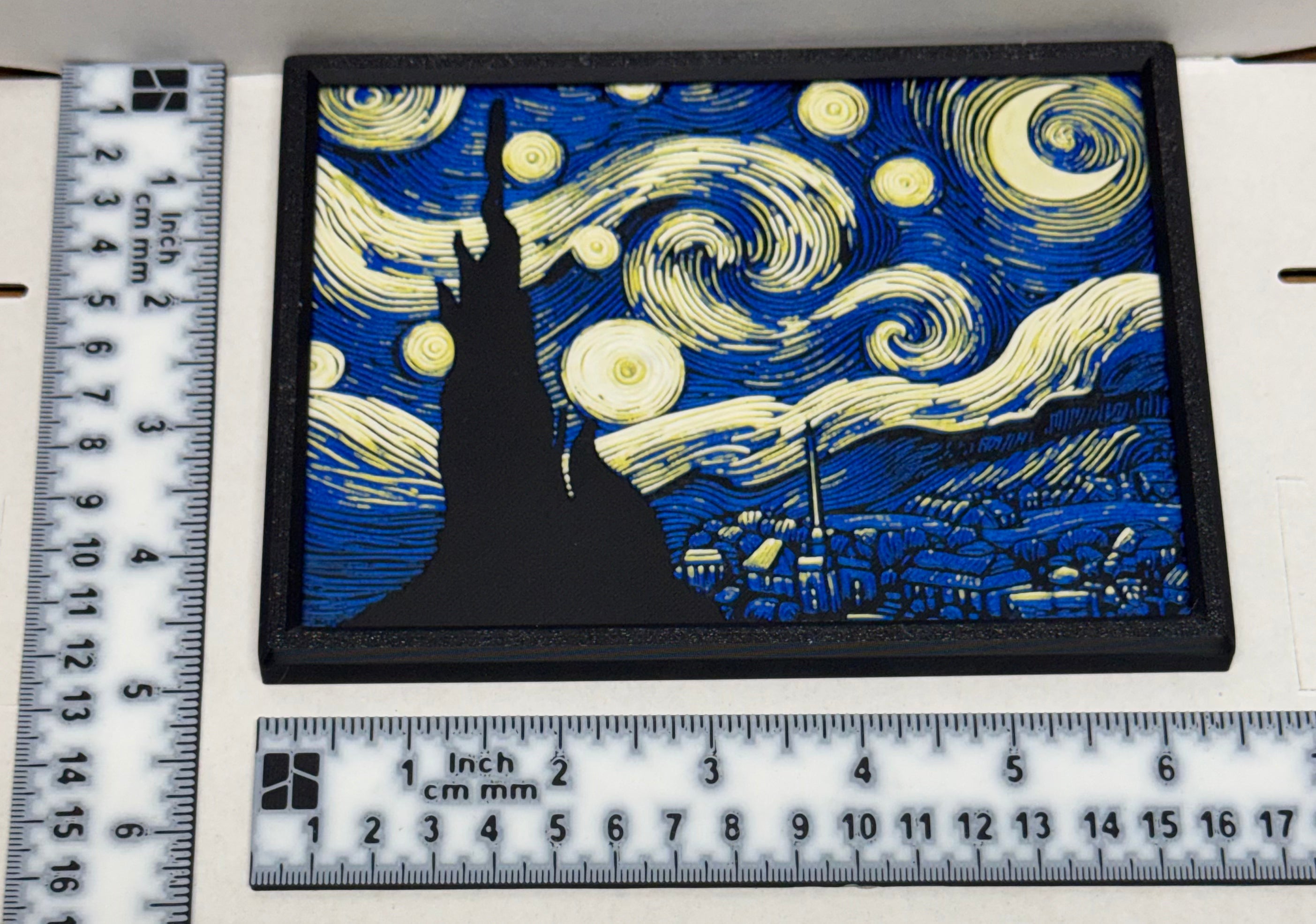 Starry Night with Frame - 3D Printed (Painting)
