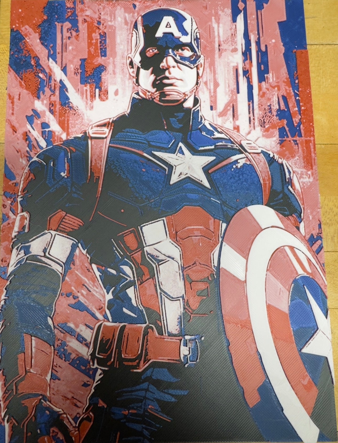 Captain America - 3D Art Print