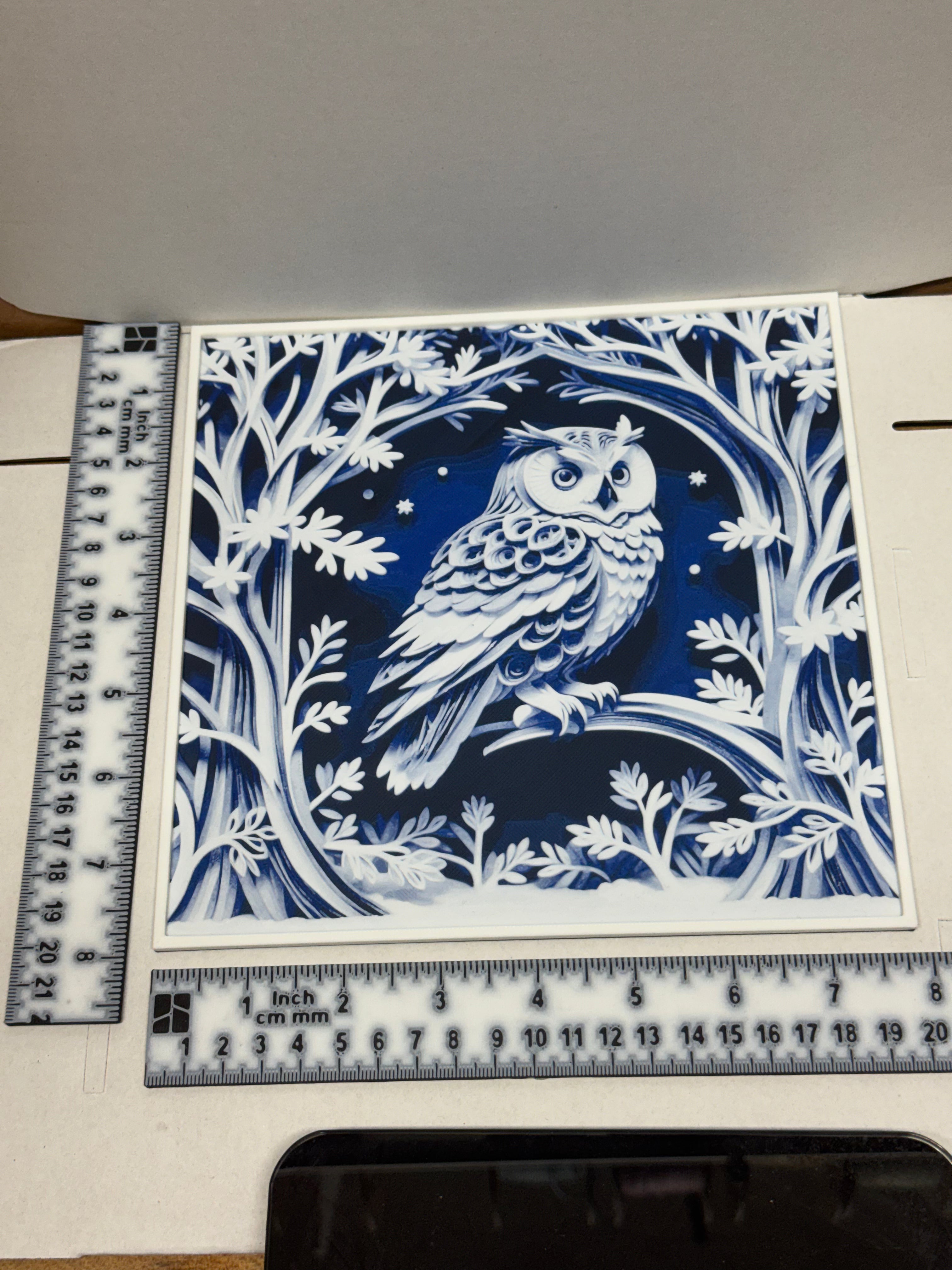 Owl in Forest - 3D Printed (Painting)